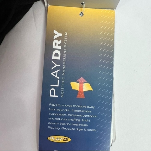 Reebok Playdry Men’s Polo Shirt Sz Large Black/Gray Short Sleeve 3 Button Front - Picture 9 of 11